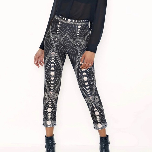 Blackmilk Pants - MOON PHASES CUFFED PANTS